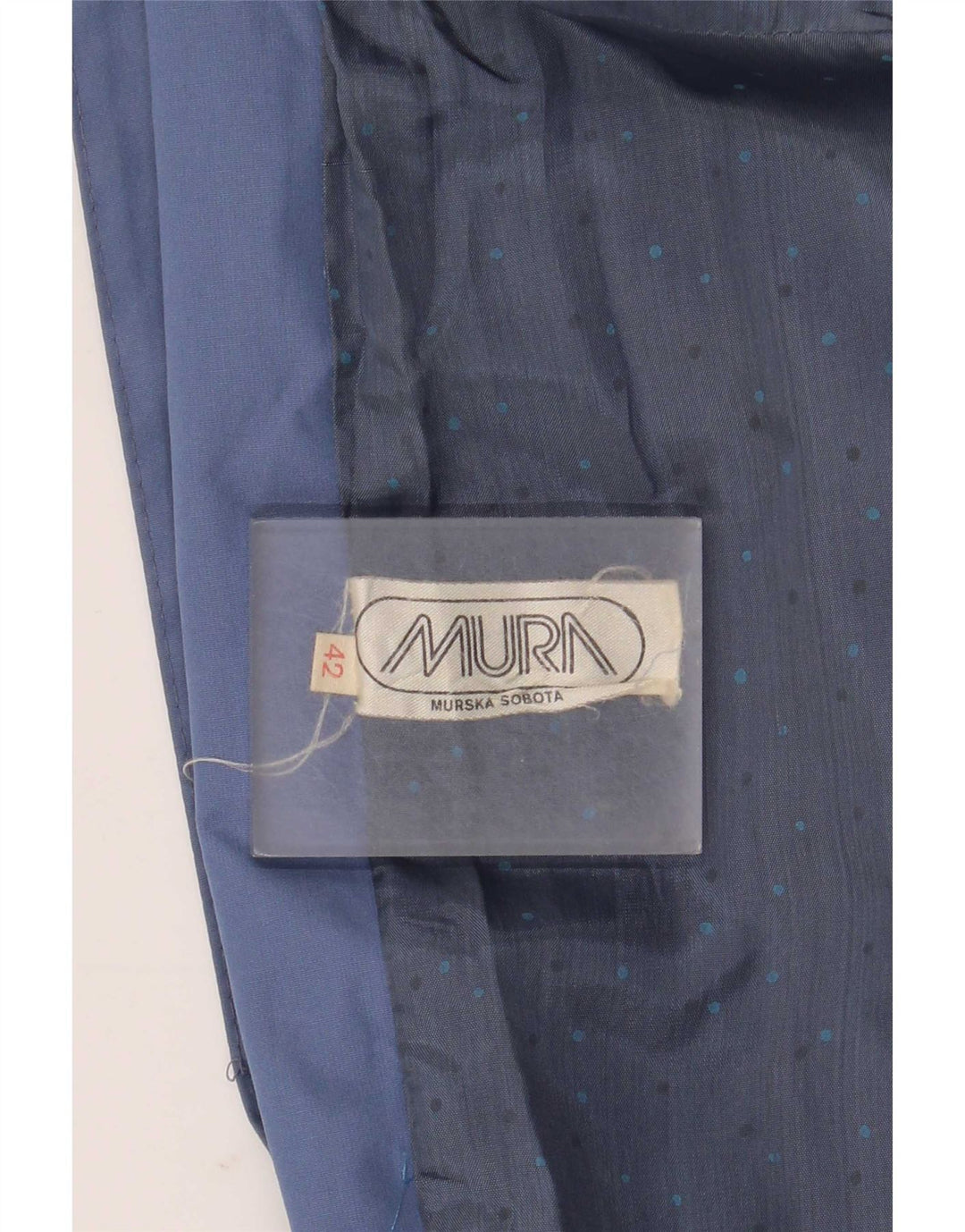 Manteau Femme Vintage IT 42 Bleu Moyen