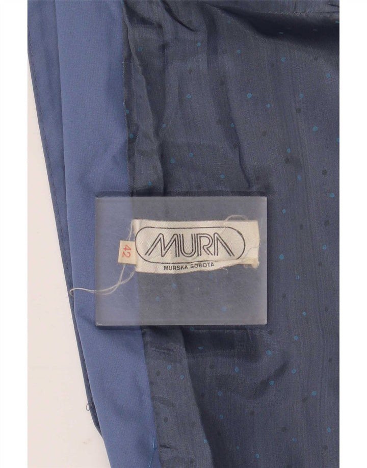 Manteau Femme Vintage IT 42 Bleu Moyen