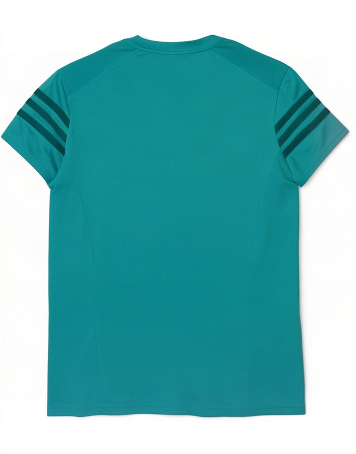 Adidas Climalite T-Shirt Top UK 8/10 Petit Turquoise Polyester