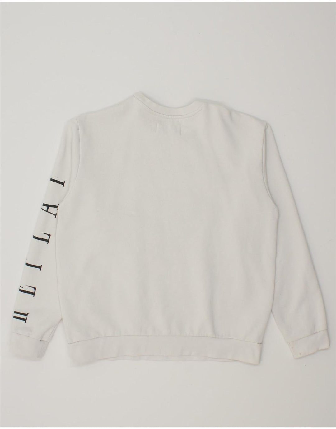 REPLAY Womens Graphic Sweatshirt Jumper UK 18 XL White Vintage Replay and Second-Hand Replay from Messina Hembry 