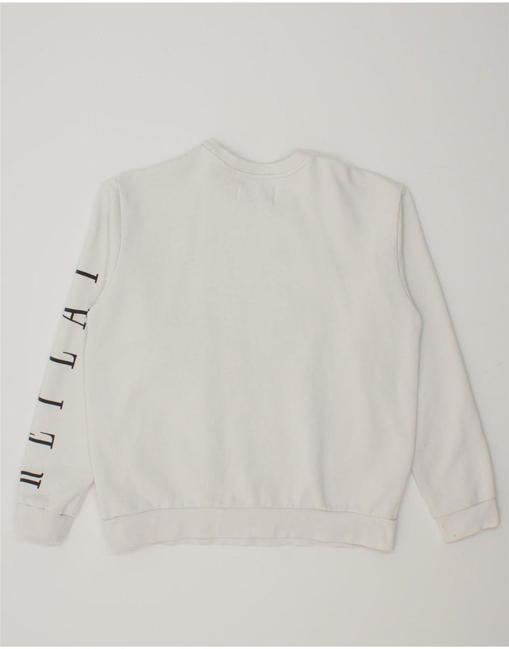 REPLAY Womens Graphic Sweatshirt Jumper UK 18 XL White Vintage Replay and Second-Hand Replay from Messina Hembry 