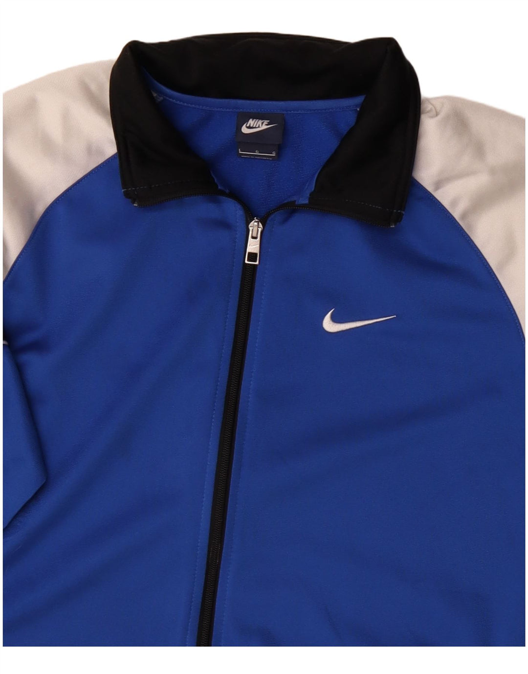 Nike Veste de survêtement pour homme Large Bleu Colorblock Polyester