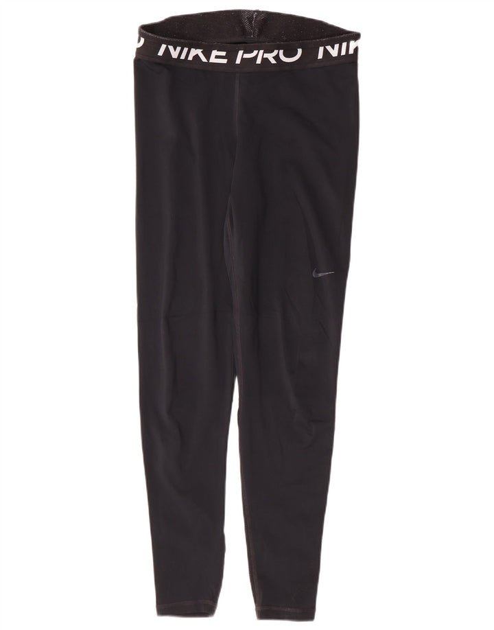 Nike Legging graphique Dri Fit pour femme UK 12 Noir moyen Polyester Sports