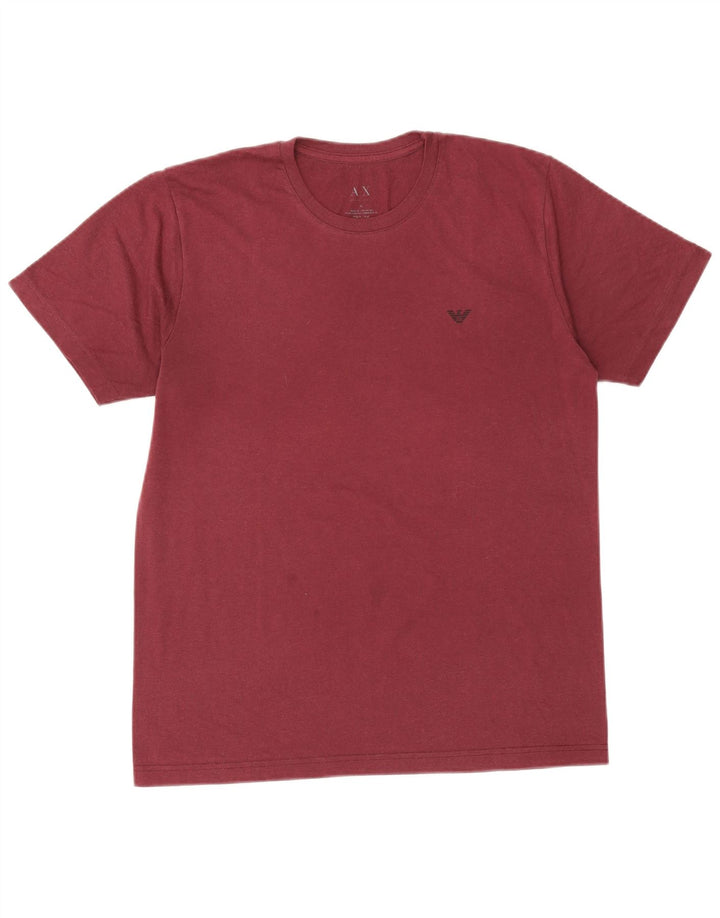 Armani Exchange T-Shirt Top XL Homme Bordeaux