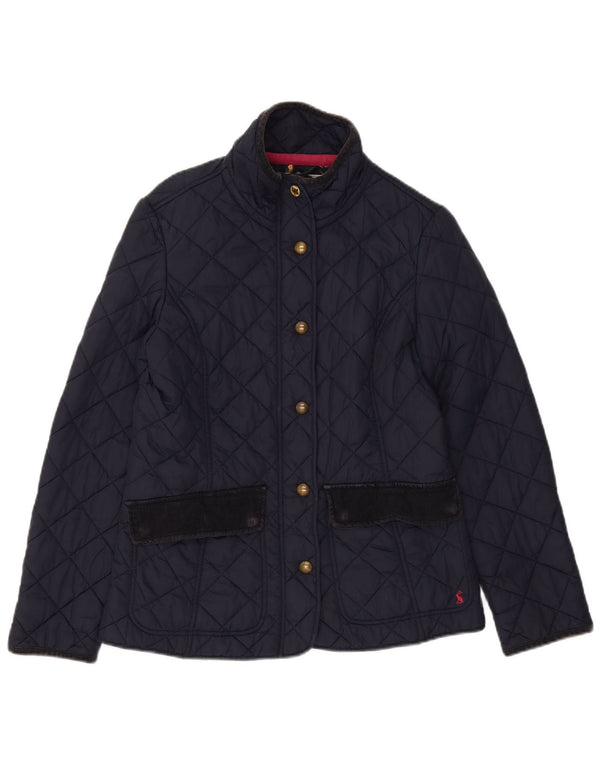 Joules Veste matelassée pour femme UK 12 en coton bleu marine moyen