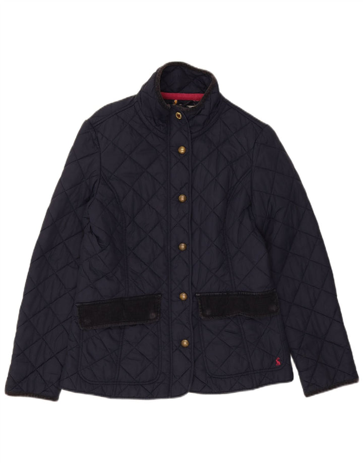 Joules Veste matelassée pour femme UK 12 en coton bleu marine moyen