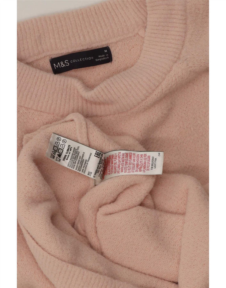 Marks & Spencer Pull surdimensionné à col bateau pour femme UK 14 Rose moyen