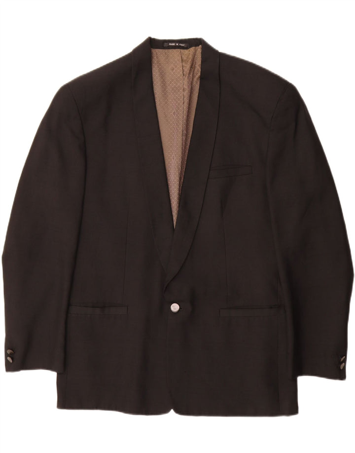 Biagiotti Veste blazer à 1 bouton pour homme UK 38 Noir moyen