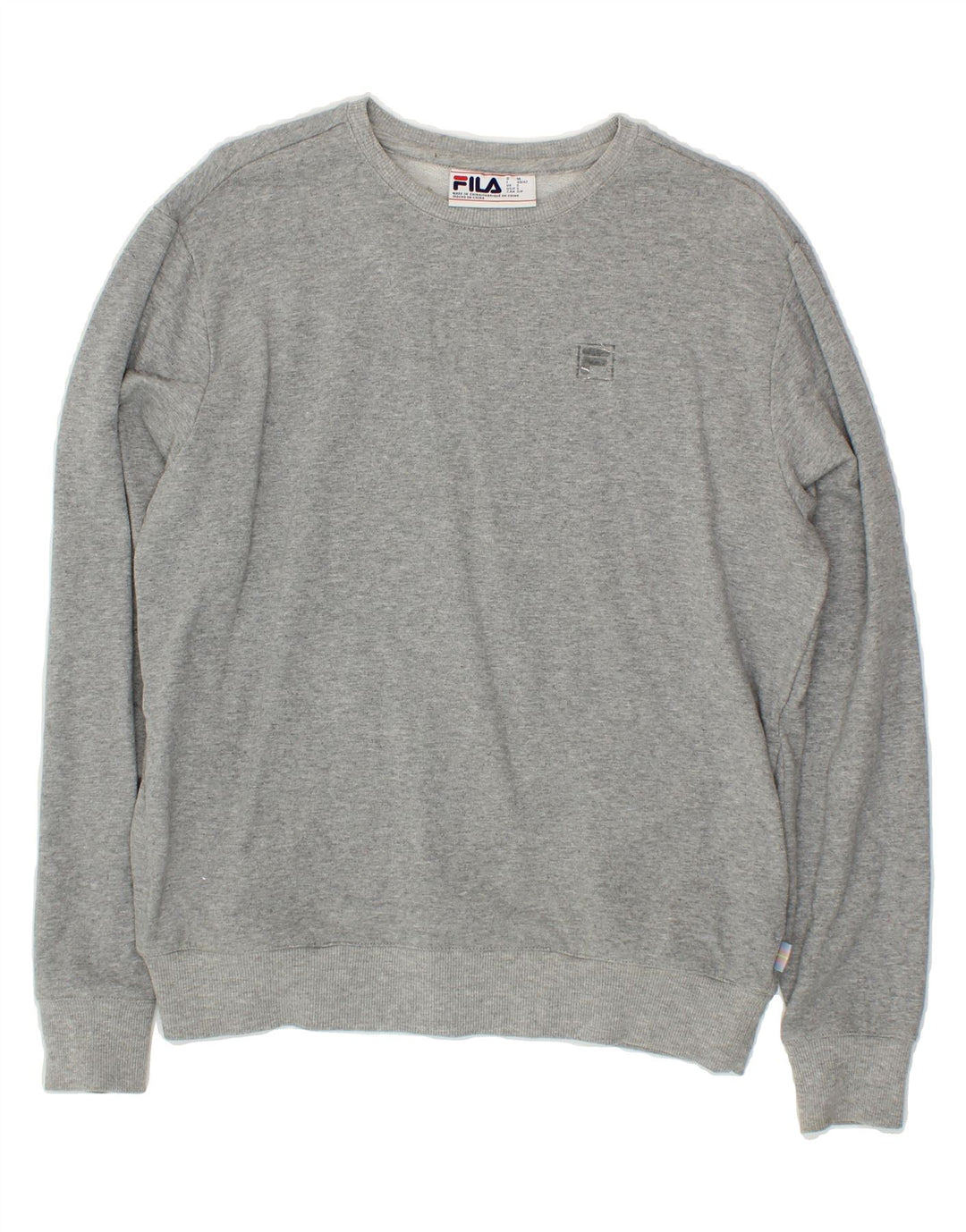 FILA Womens Sweatshirt Jumper UK 10 Small Grey Cotton Vintage Fila and Second-Hand Fila from Messina Hembry 
