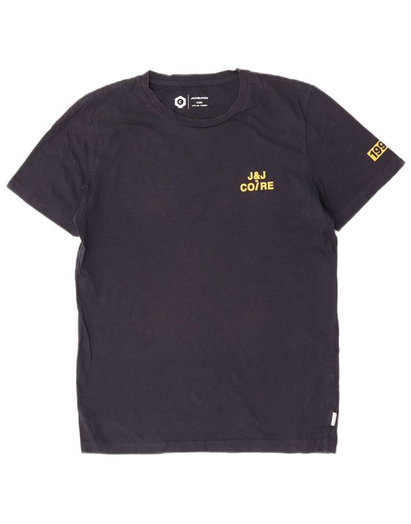 Jack & Jones T-Shirt Graphique Homme Petit Bleu Marine Coton