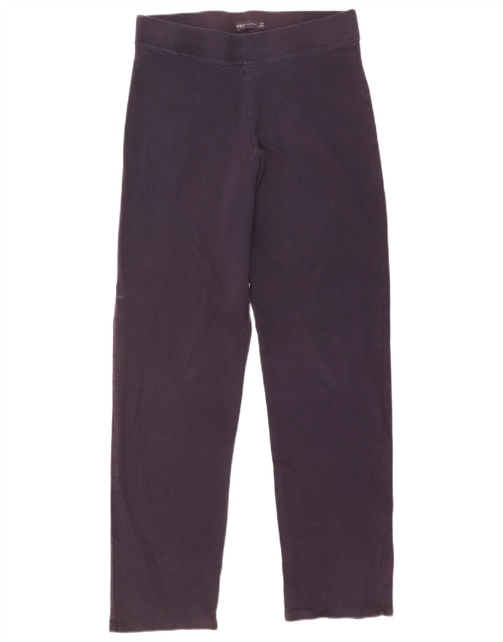 Marks & Spencer Leggings Femme UK 14 Large Bleu Marine Coton