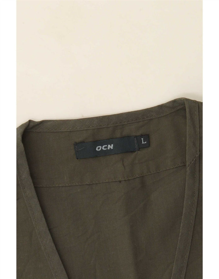vintage Mens Utility Gilet UK 40 Grand Kaki