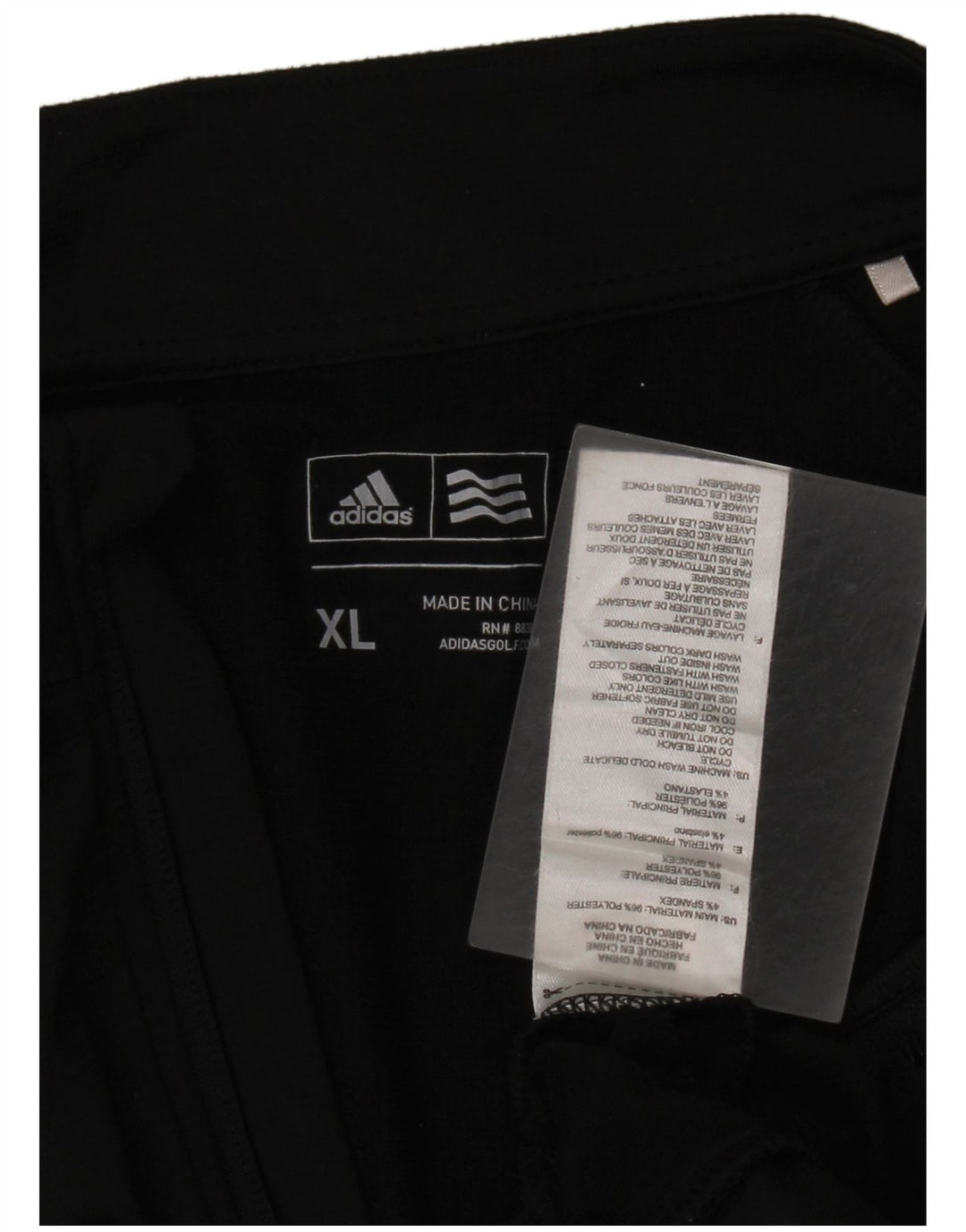 Adidas Sweat-shirt à col zippé pour homme XL Noir Polyester