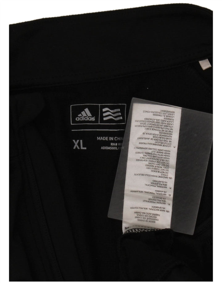 Adidas Sweat-shirt à col zippé pour homme XL Noir Polyester