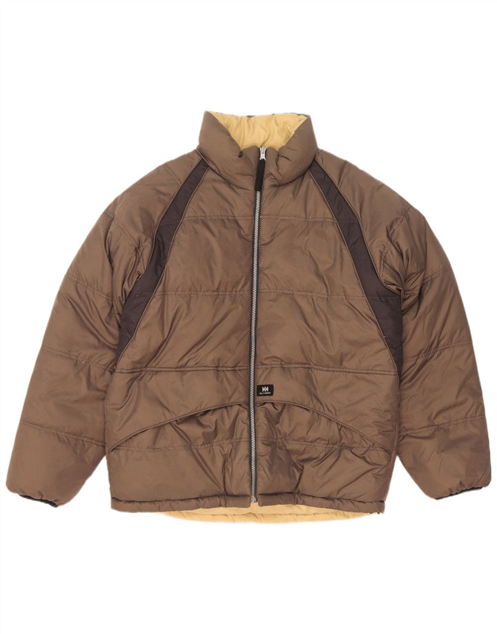 Helly Hansen Veste rembourrée réversible pour homme UK 38 Nylon marron moyen
