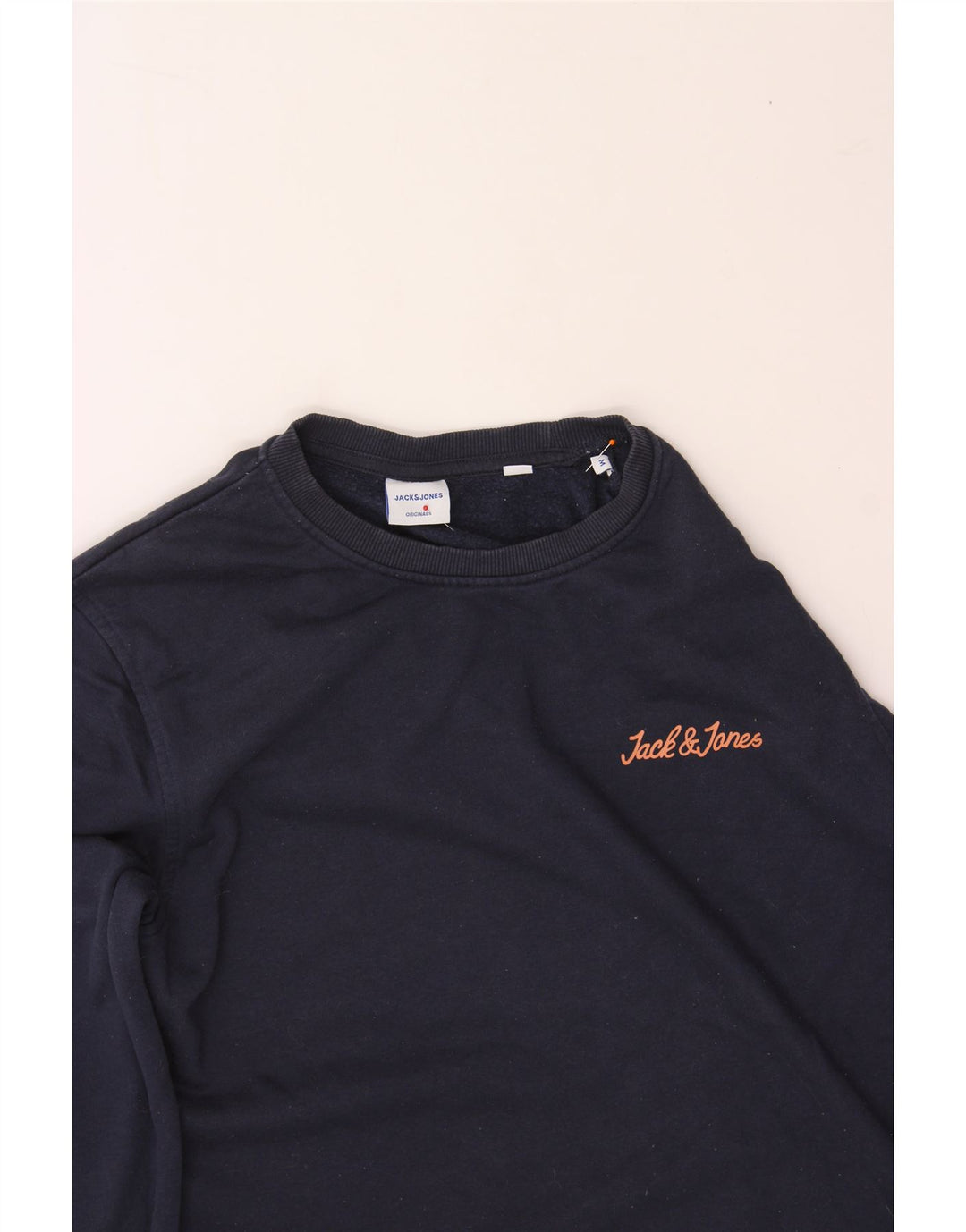 JACK & JONES Mens Sweatshirt Jumper Medium Navy Blue Cotton Vintage Jack & Jones and Second-Hand Jack & Jones from Messina Hembry 