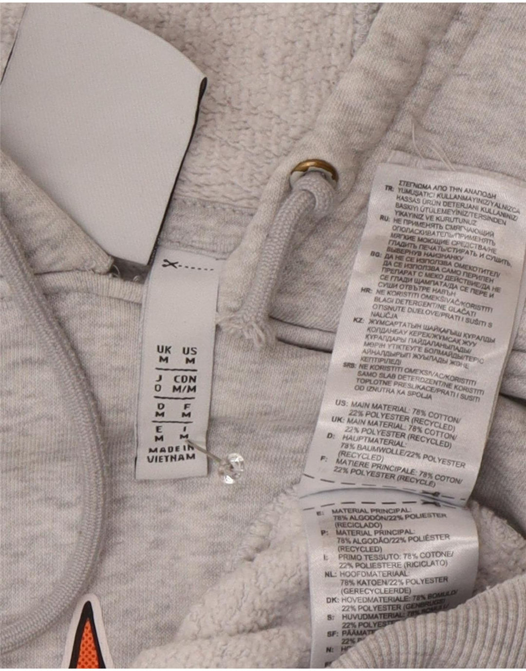 Adidas Pull à capuche graphique pour homme en coton gris moyen