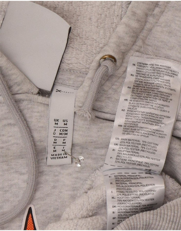 Adidas Pull à capuche graphique pour homme en coton gris moyen