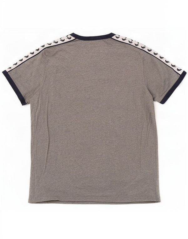 Fred Perry T-Shirt Graphique Homme Gris Moyen Moucheté Coton