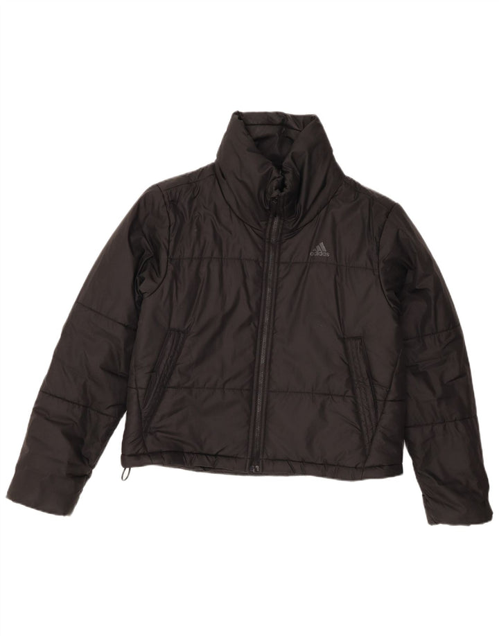 Adidas Veste matelassée surdimensionnée graphique pour femmes UK 4/6 XS Noir Polyester