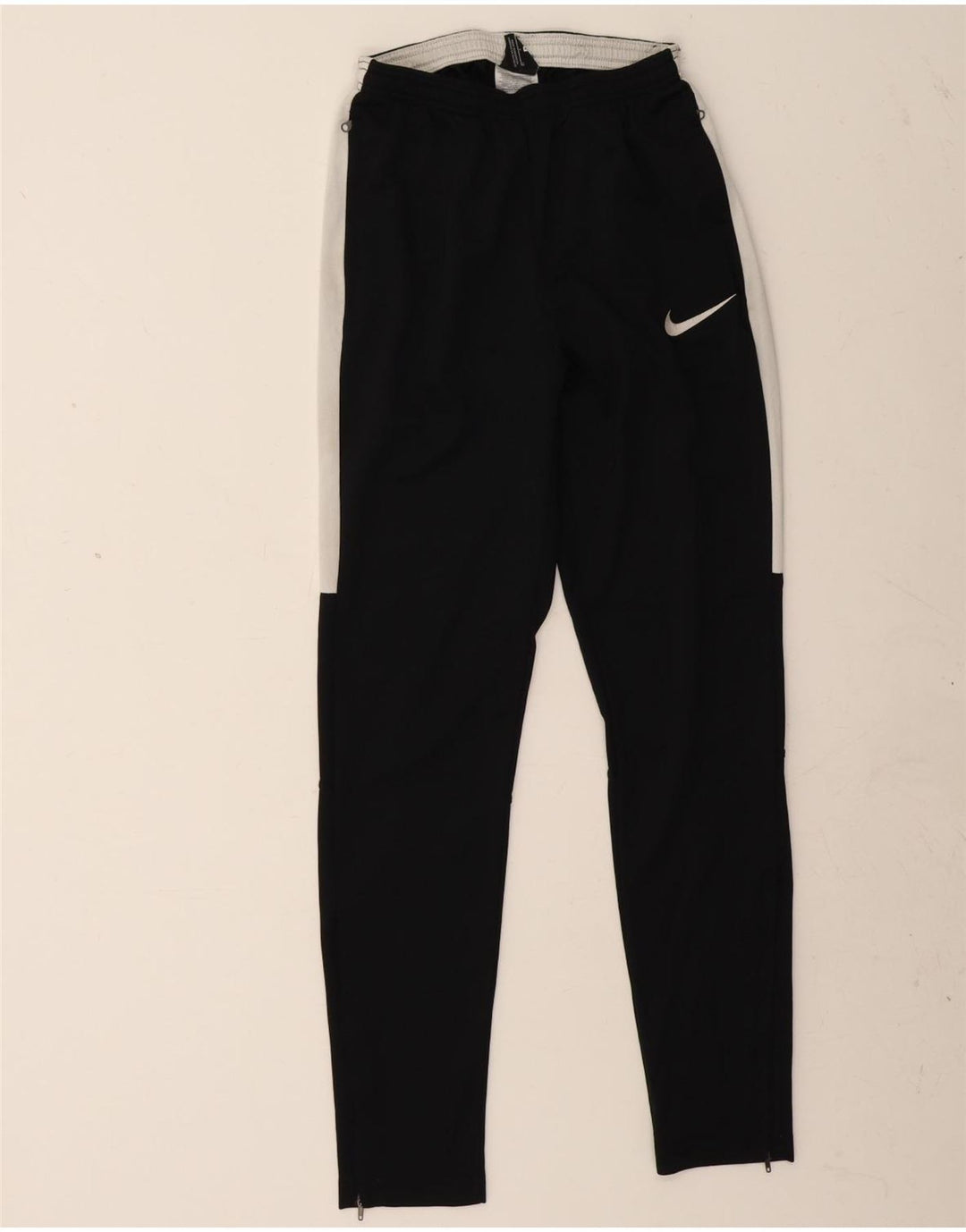 Nike Pantalon de survêtement Dri Fit pour homme Taille S en polyester color block noir