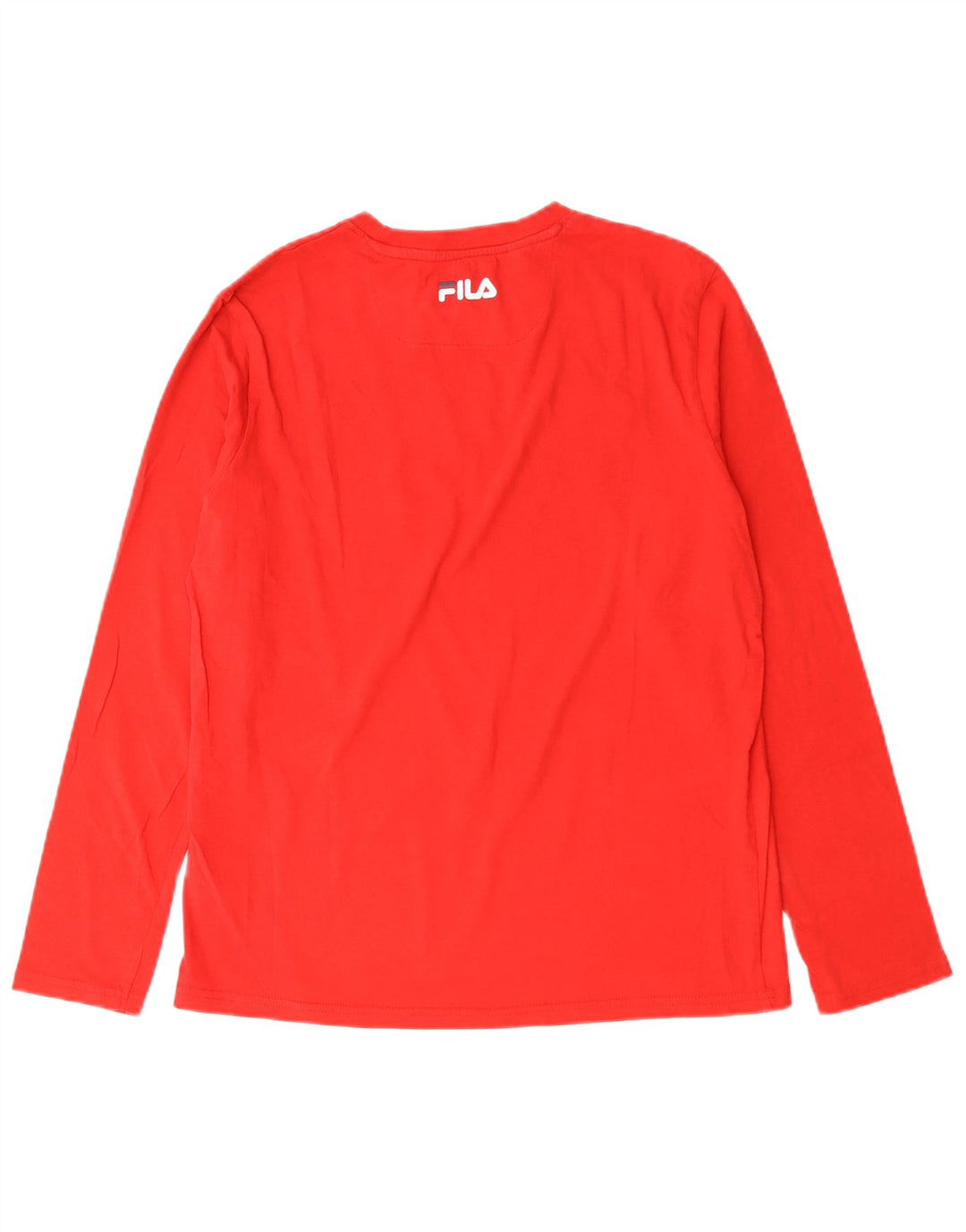 FILA Haut Graphique à Manches Longues Homme Rouge Moyen Coton