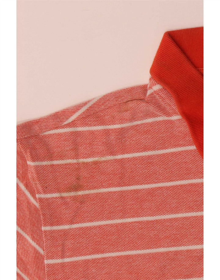 Polo Homme Chaps Coton Rayé Rouge Moyen