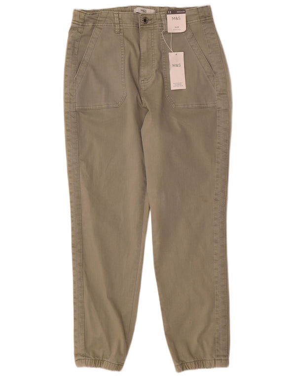 Marks & Spencer Pantalon de jogging coupe slim pour femme UK 12 Medium W30 L28 Kaki