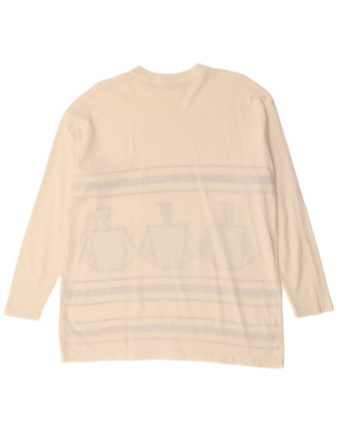 Sevres Haut Graphique Homme Manches Longues XL Blanc Cassé Rayé