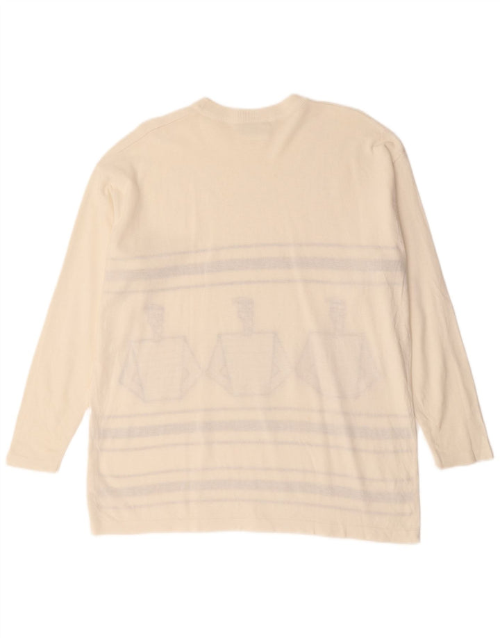 Sevres Haut Graphique Homme Manches Longues XL Blanc Cassé Rayé