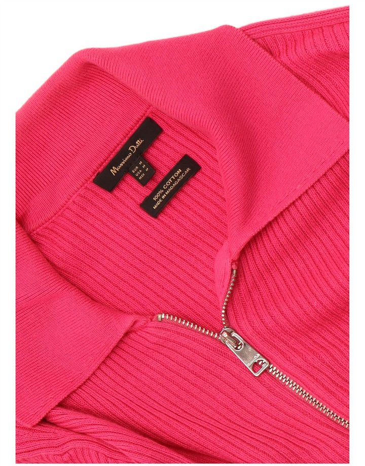 Massimo Dutti Cardigan pour femme en coton rose moyen UK 12