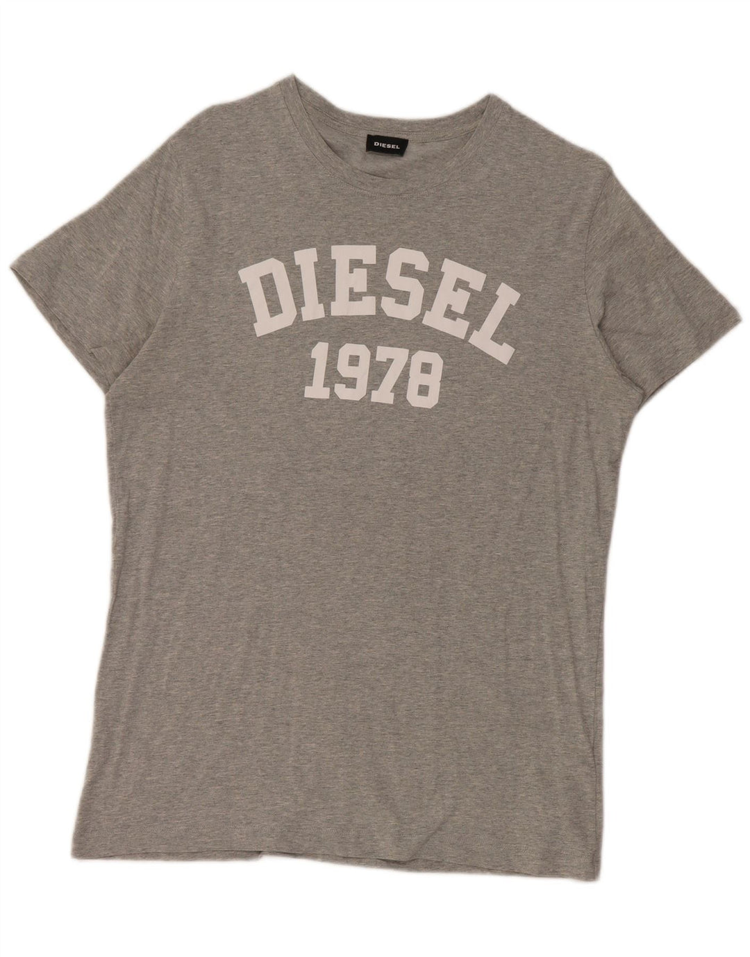 Diesel T-Shirt Graphique Homme Grand Gris Coton