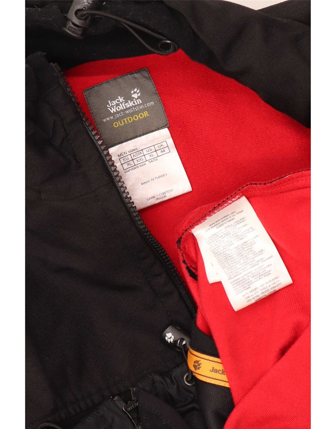 Jack Wolfskin Veste coupe-vent pour homme UK 44 XL Noir Colourblock Polyester