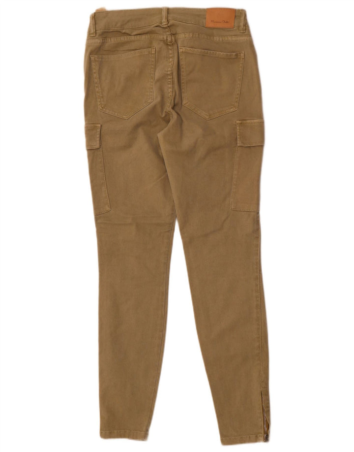 Massimo Dutti Pantalon cargo skinny pour femme EU 40 Medium W30 L29 Kaki