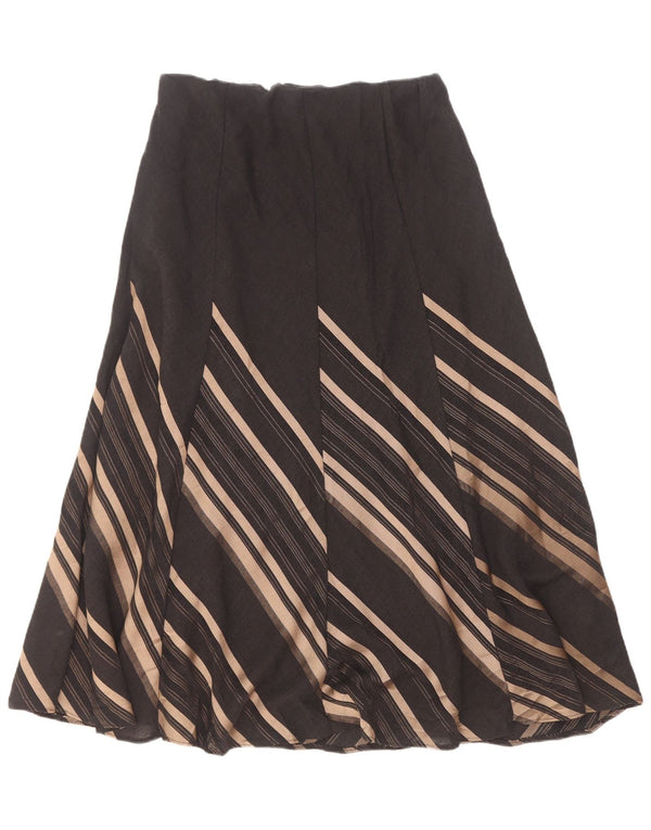 Marks & Spencer Jupe trapèze pour femme UK 14 Medium W30 Bleu marine rayé