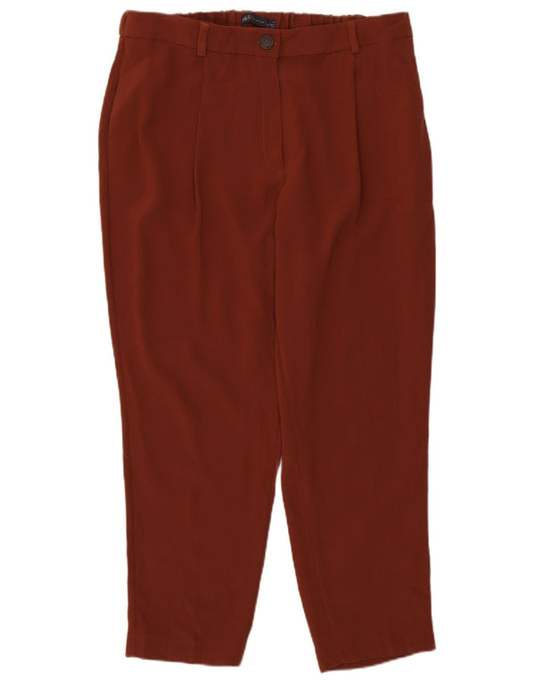 Marks & Spencer Pantalon court pour femme UK 14 Large W32 L25 Marron