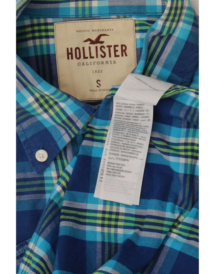Hollister Chemise Homme Petit Bleu Plaid Coton