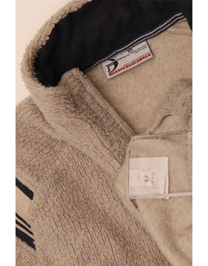 Sergio Tacchini Pull Polaire Col Zippé Homme Rayé Gris Moyen