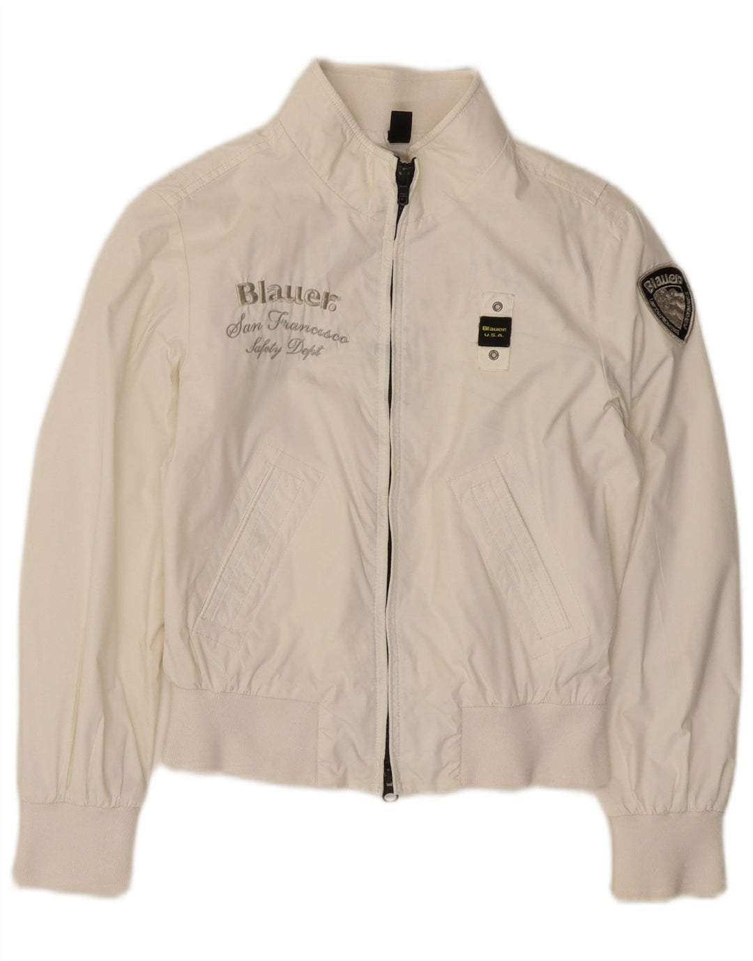 Blauer Veste Bomber Graphique Fille 9-10 Ans Blanc Classique