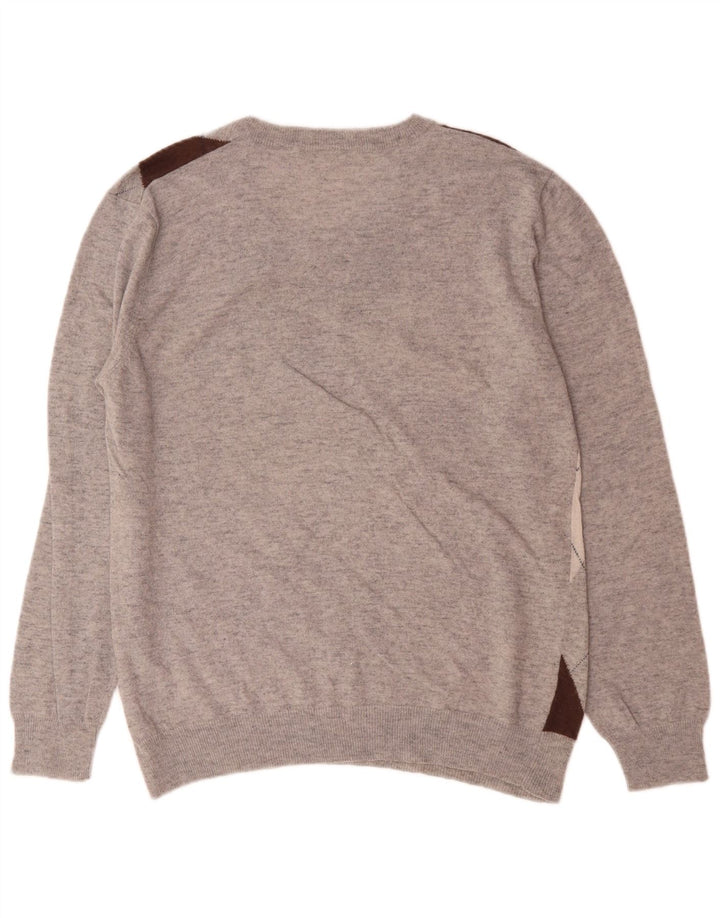 Lotto Pull Col V Homme XL Gris Argyle/Diamant Laine
