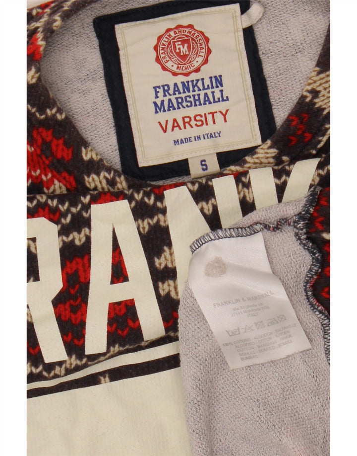 FRANKLIN MARSHALL Sweat-shirt graphique pour femme UK 10 Petit Marron