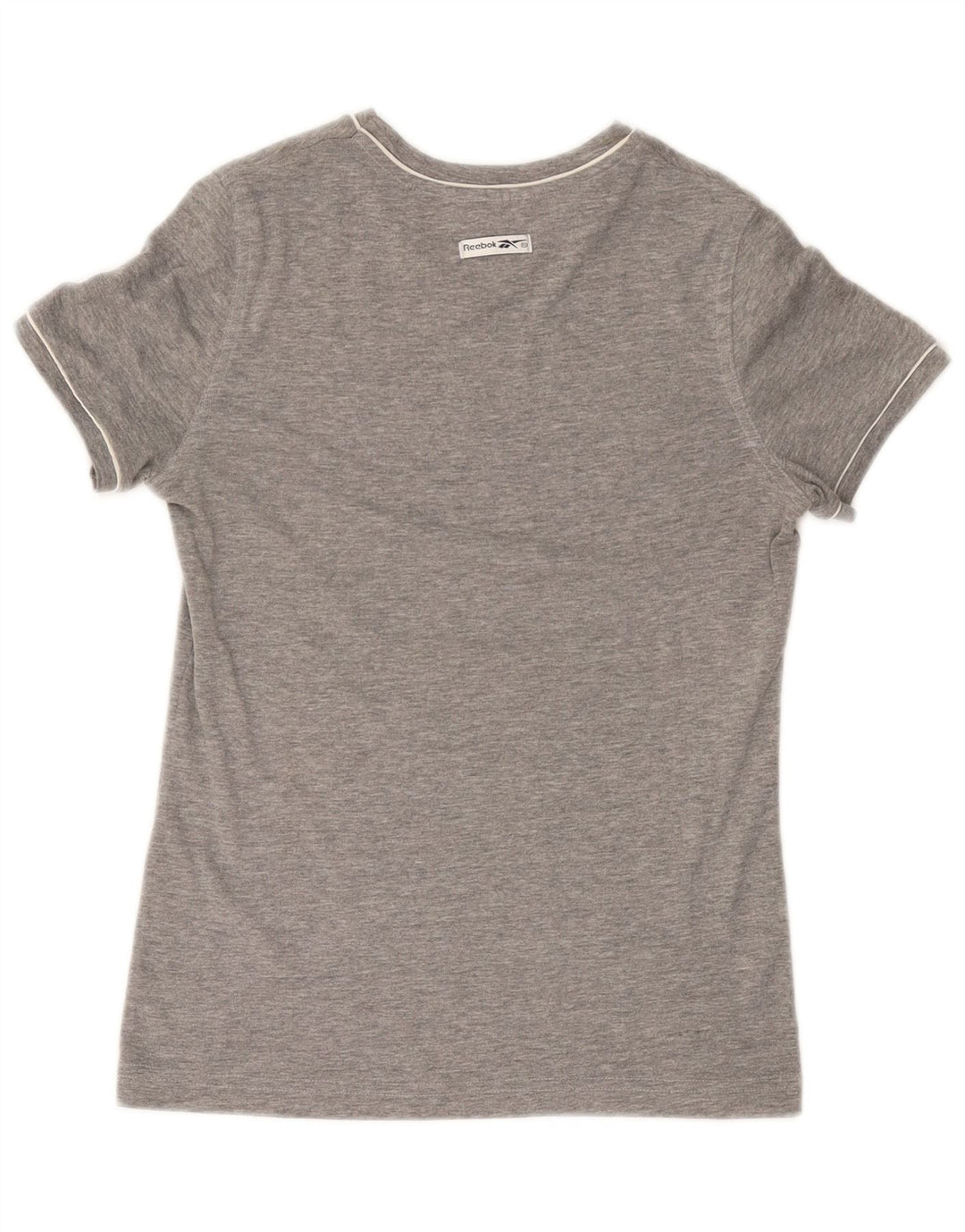 REEBOK T-shirt graphique pour femme UK 14 Gris moyen Coton