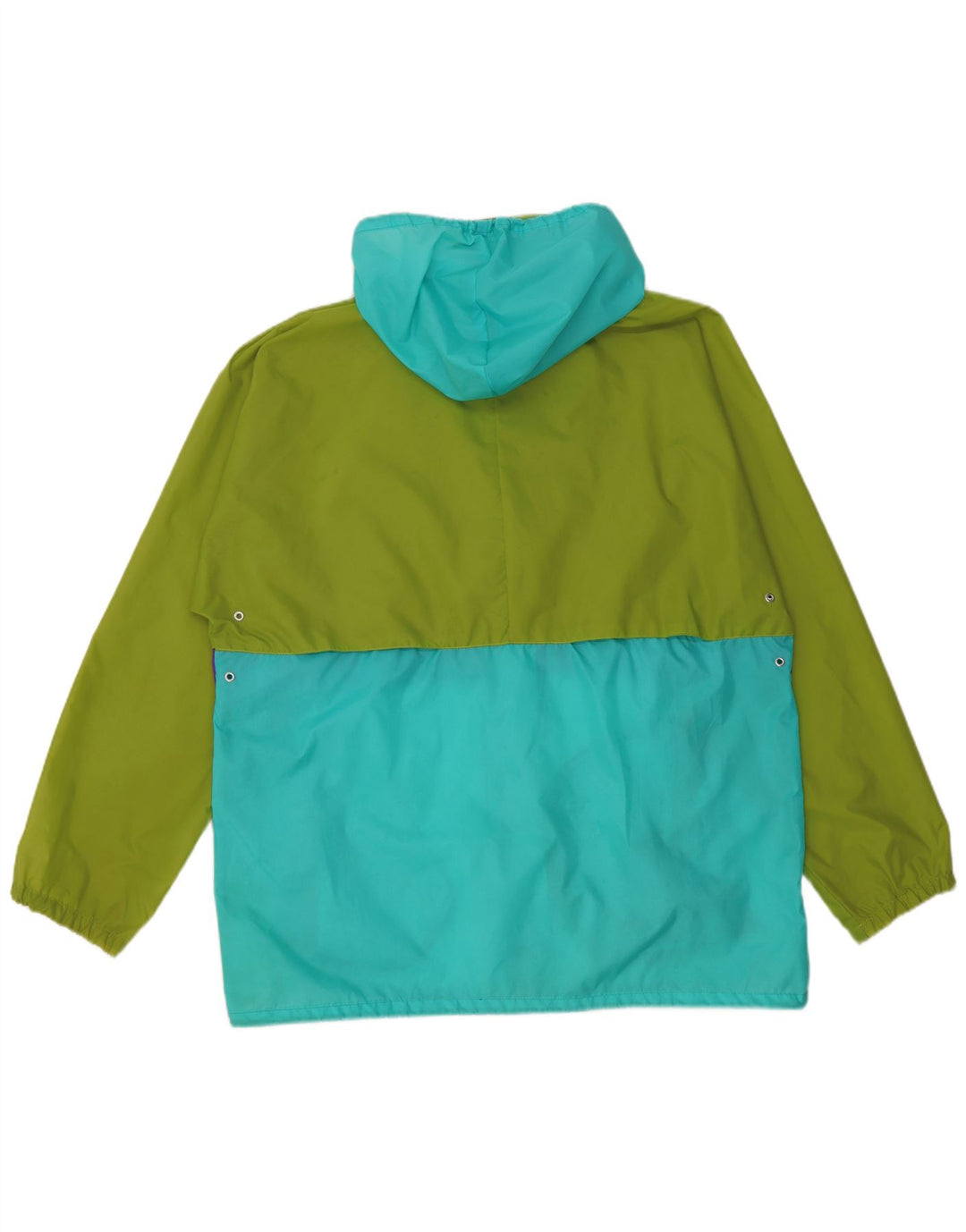 J Jeantex Veste de pluie à capuche pour homme UK 38 Medium Green Colourblock Polyamide
