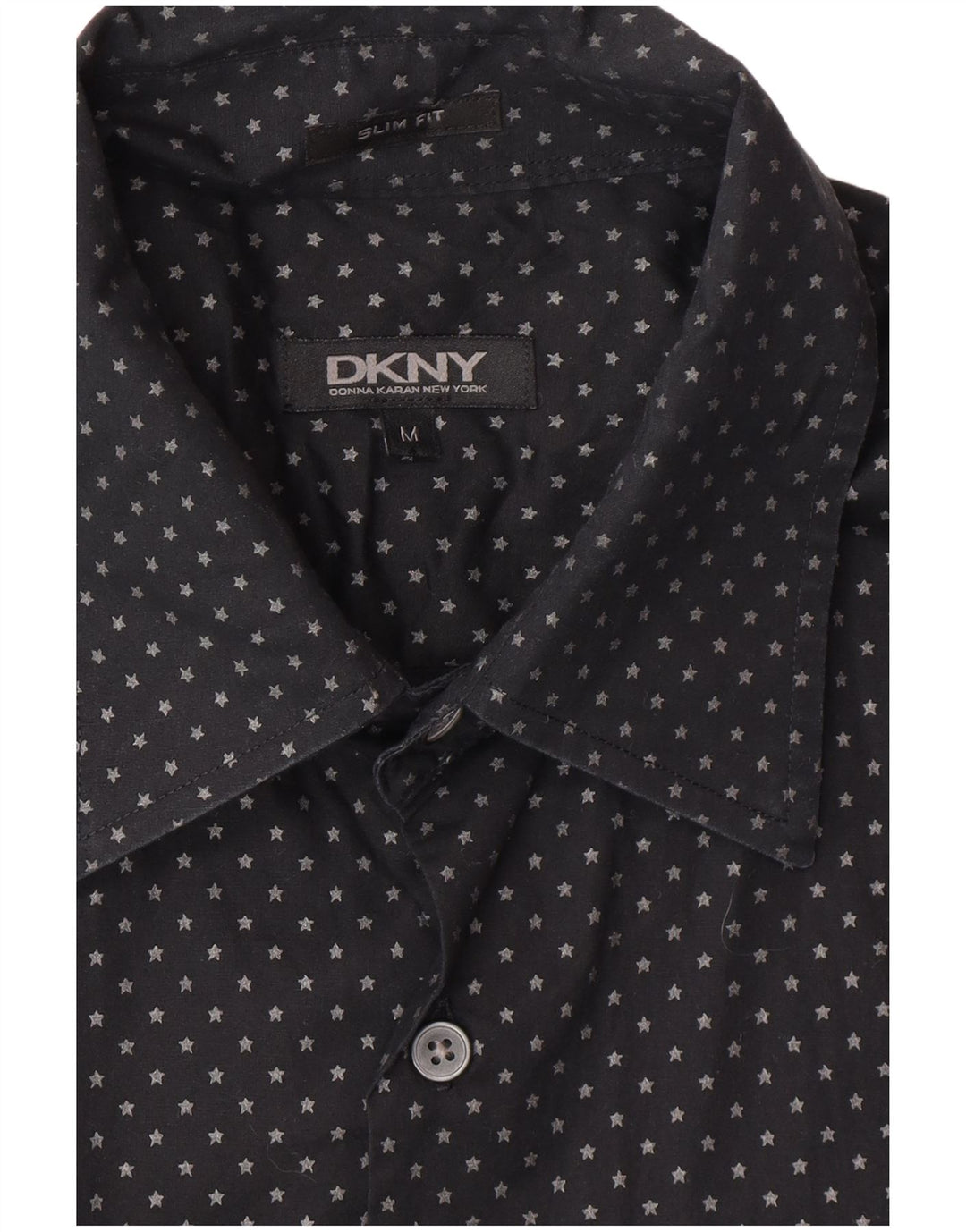 DKNY Chemise Slim Fit Homme Noir Moyen à Pois