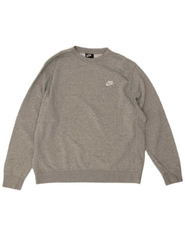 Nike Sweat-shirt pour homme en coton moucheté Gris Taille L