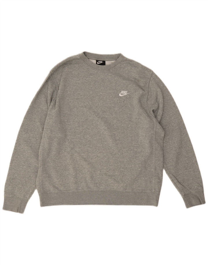 Nike Sweat-shirt pour homme en coton moucheté Gris Taille L