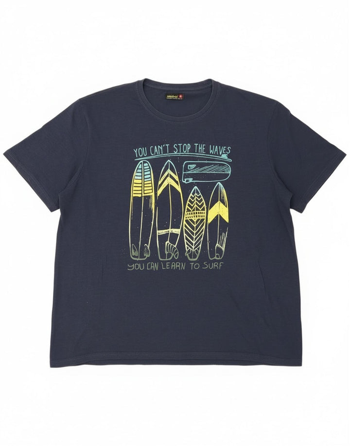 Mistral T-Shirt Graphique Homme Top 2XL Bleu Marine