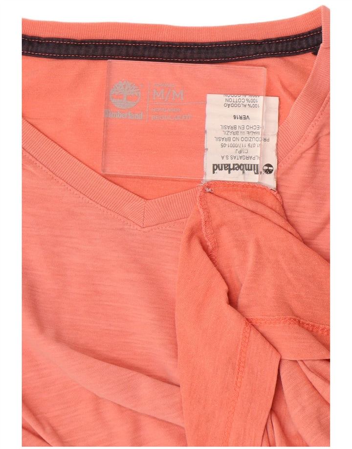 Timberland T-Shirt Regular Fit Homme Orange Moyen Coton