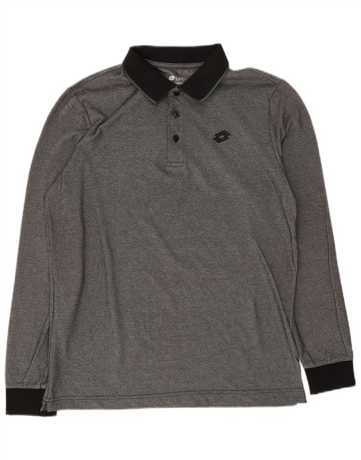 Lotto Polo à Manches Longues Homme Gris Moyen