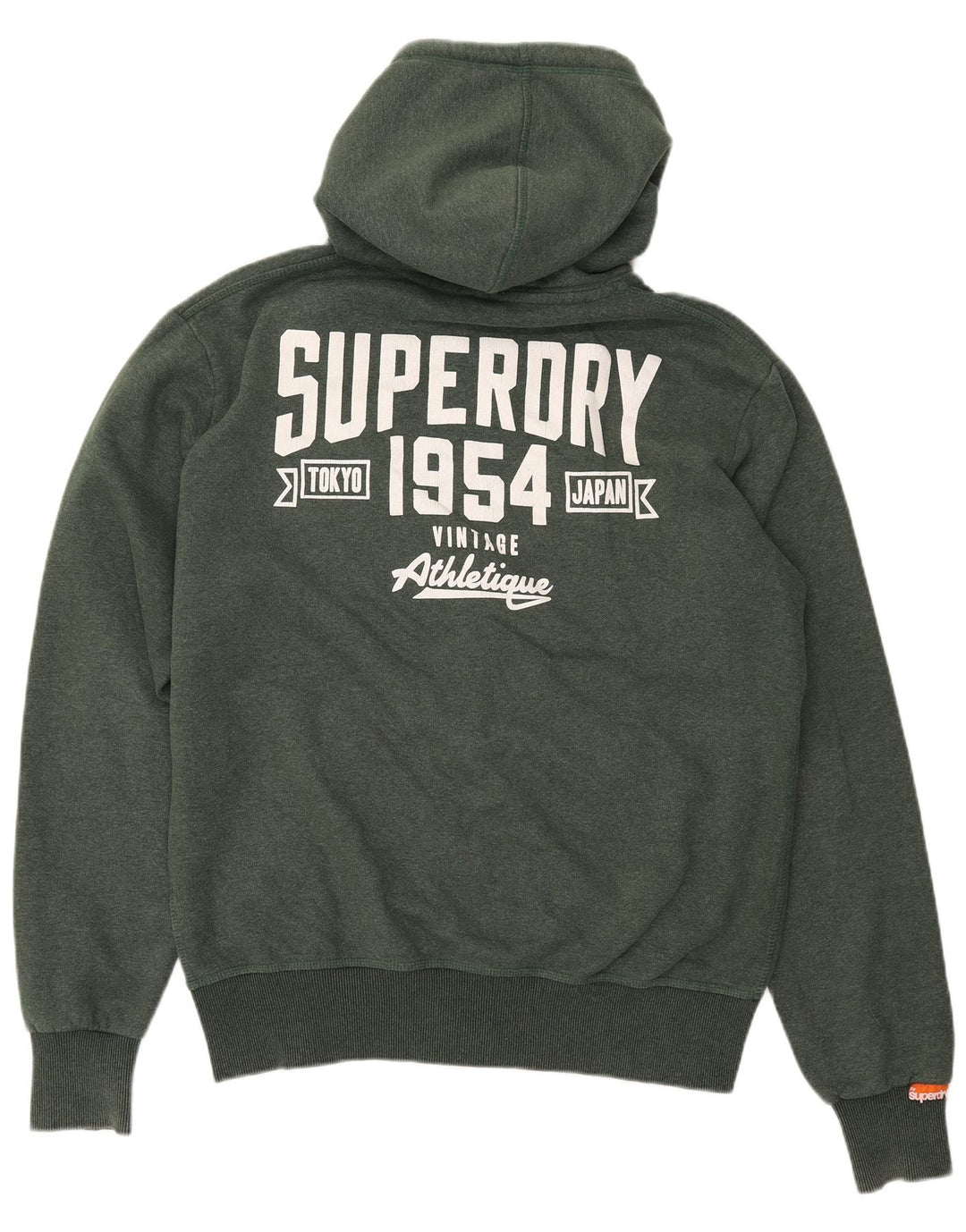 SUPERDRY Pull à capuche zippé graphique pour homme 2XL Kaki Polyester